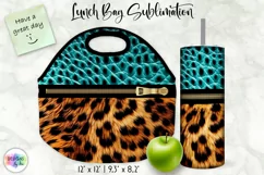 Lunch Bag with Tumbler Wrap Designs | Cheetah Fur Texture Product Image 1