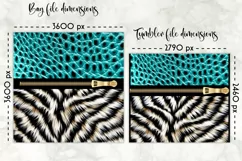 Lunch Bag with Tumbler Wrap Design | White Tiger Fur Texture Product Image 2