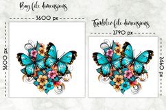 Butterfly Lunch Bag Sublimation | Watercolour Butterfly PNG Product Image 2