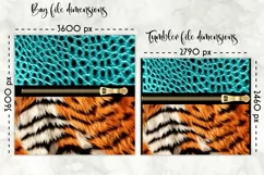 Lunch Bag with Tumbler Wrap Designs | Tiger Fur Texture Product Image 2