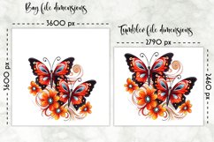 Butterfly Lunch Bag Sublimation | Watercolour Butterfly PNG Product Image 2