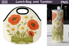 Wildflowers r Lunch Bag | Floral Tumbler Wrap Product Image 1