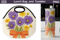 Wildflowers r Lunch Bag | Floral Tumbler Wrap Product Image 1