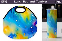 Watercolor Splash Lunch Bag | Lunch Bag Sublimation Product Image 1