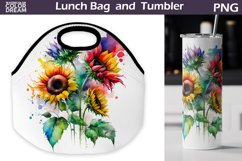 Sunflowers Lunch Bag Sublimation | Flowers Skinny Tumbler Product Image 1