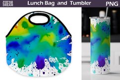 Watercolor Splash Lunch Bag | Lunch Bag Sublimation Product Image 1