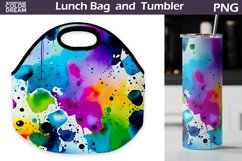 Watercolor Splash Lunch Bag | Lunch Bag Sublimation Product Image 1