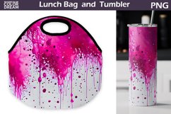 Watercolor Splash Lunch Bag | Lunch Bag Sublimation Product Image 1