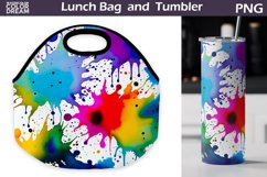 Watercolor Splash Lunch Bag | Lunch Bag Sublimation Product Image 1