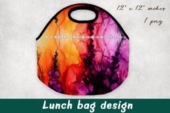 Lunch bag sublimation PNG design | Bright acrylic painting Product Image 1