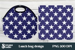Patriotic lunch bag sublimation design, lunch bag design PNG, patriotic american flag sublimation.
