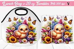 Lunch bag and tumbler designs | Cute Chick Product Image 1