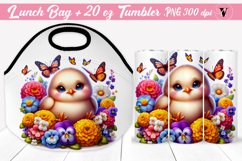 Lunch bag and tumbler designs | Cute Chick Product Image 1