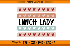 Lunch Lady Hearts SVG Cute School Kitchen Design Product Image 1