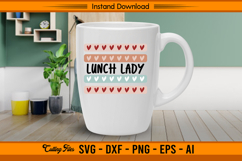 Lunch Lady Hearts SVG Cute School Kitchen Design Product Image 2