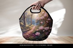 Fantasy Forest Lunch Bag Design, Digital Sublimation PNG Product Image 1