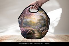 Enchanted Garden Floral Lunch Bag Sublimation Design Product Image 1