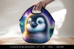 Baby Penguin Lunch Tote Sublimation Product Image 1
