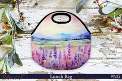Lunch Bag Design | Flower Sublimation | Lavender Meadow Product Image 1