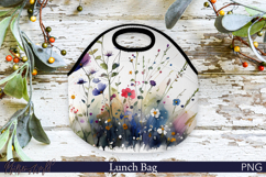 Lunch Bag Design | Flower Sublimation | Wildflowers Meadow Product Image 1