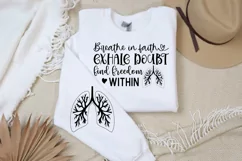 Breathe In Faith Exhale Sleeve SVG, Christian SVG Design Product Image 3