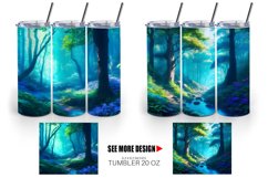 Lush Forest Background Tumbler Sublimation Wrap Product Image 3