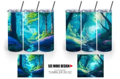 Lush Forest Background Tumbler Sublimation Wrap Product Image 4