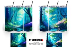 Lush Forest Background Tumbler Sublimation Wrap Product Image 5