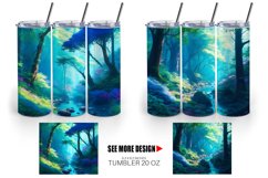 Lush Forest Background Tumbler Sublimation Wrap Product Image 6