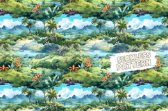Lush Tropical Paradise - Seamless Digital Nature Pattern