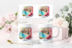 Crete Mug Sublimation PNG Greek Island Full Wrap Product Image 2