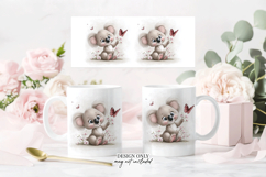 Cute Watercolor Koala Mug Sublimation PNG Design Product Image 2