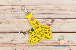 Luv My Bull Terrier ITH Snaptab Keyfob Design Product Image 1