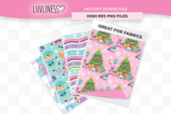 Christmas Elf Seamless Pattern Bundle, Holiday Patterns Product Image 3