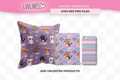 Bookish Cat Seamless Pattern Bundle and Bonus Book Cat PNGs Product Image 4