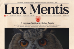 Lux Mentis - Serif Font Family Product Image 1
