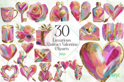 Luxurious Abstract Valentine Cliparts Product Image 1