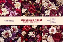 luxurious floral digital papers PNG Product Image 1