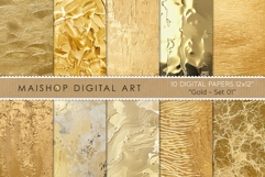 Luxurious Golden Metallic Textured Papers Product Image 1