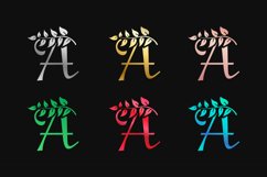 Luxury A letter with multi colors logos Product Image 1