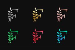 Letter F with multi colors letter mark logos Product Image 1