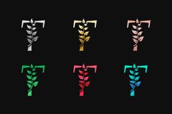 Letter T with multi colors letter mark logos Product Image 1