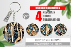 Keychain Luxury Art Deco Geometric Product Image 1