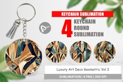 Keychain Luxury Art Deco Geometric Product Image 1