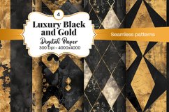 Luxury Black and gold Digital Papers Product Image 1