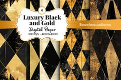 Luxury Black and gold Digital Papers Product Image 2
