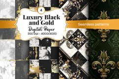 Luxury Black and gold Digital Papers Product Image 1