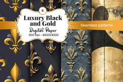 Luxury Black and gold Digital Papers Product Image 1