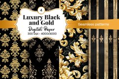 Luxury Black and gold Digital Papers Product Image 2