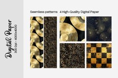 Luxury Black and gold Digital Papers Product Image 1